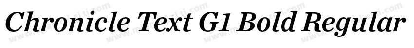 Chronicle Text G1 Bold Regular字体转换